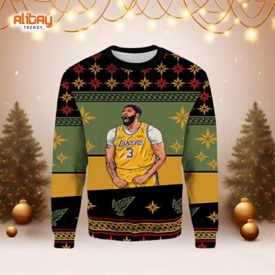 Anthony Davis Lakers Ugly Christmas Sweater