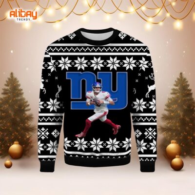 Daniel Jones Giants 2023 Ugly Christmas Sweater