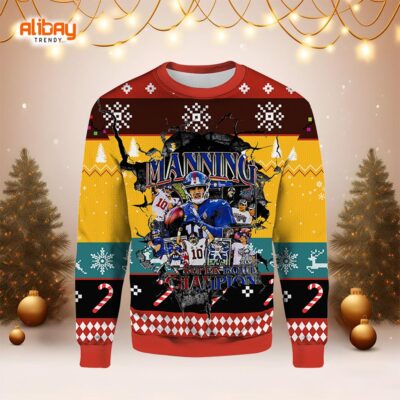 Eli Manning New York Giants Ugly Chirstmas Sweater