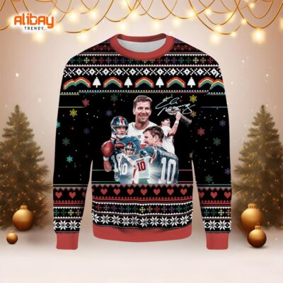 Eli Manning New York Giants Ugly Christmas Sweater