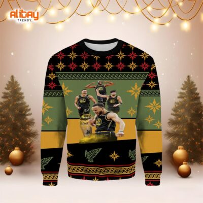 Golden State Warriors Basketballs Ugly Christmas Sweater