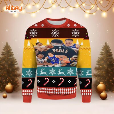 Golden State Warriors Jordan Poole Ugly Christmas Sweater