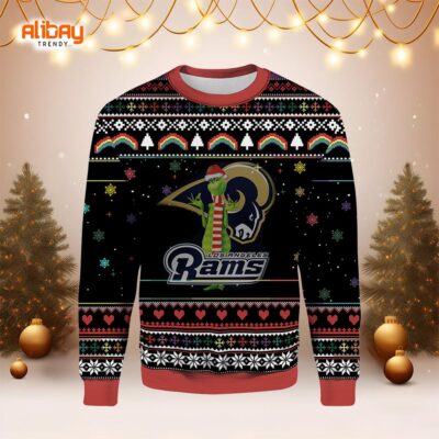 Grinch Los Angeles Rams Ugly Christmas Sweater