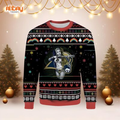 Harley Quinn Los Angeles Rams Ugly Christmas Sweater