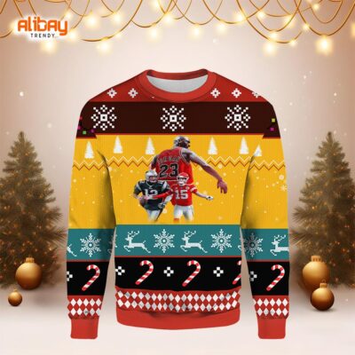 Jordan Tom Brady Mahomes Ugly Christmas Sweater