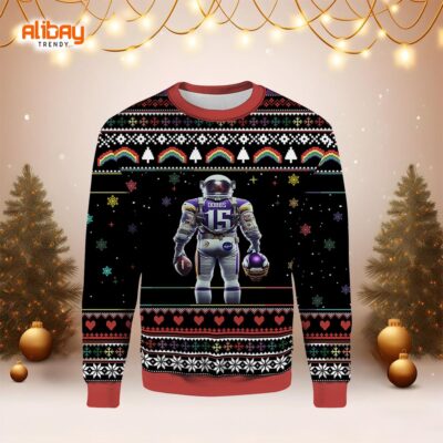 Josh Dobbs Nasa Minnesota Vikings Ugly Christmas Sweater