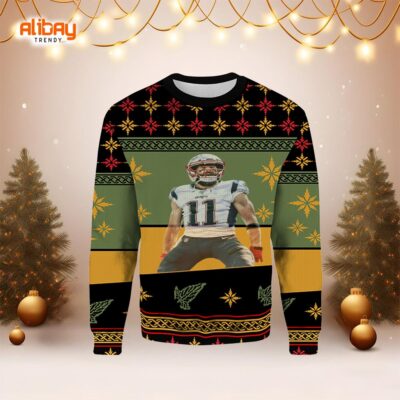 Julian Edelman New England Patriots Ugly Sweater