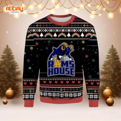 L.A. Rams House Ugly Logo Ugly Christmas Sweater