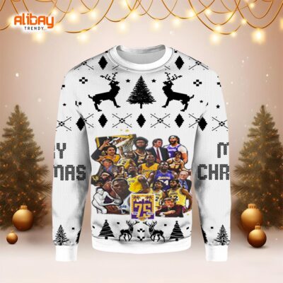 Los Angeles Lakers 75th Anniversary Ugly Sweater