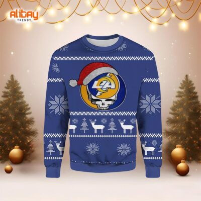 Los Angeles Rams Skull Ugly Christmas Sweater