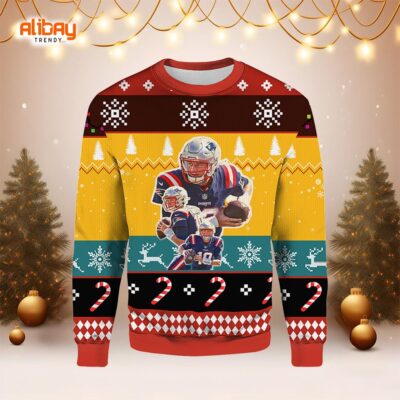 Mac Jones Roll TiDe New England Patriots Ugly Sweater