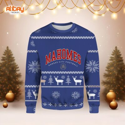 Mahomes Kansas City Football Ugly Christmas Sweater