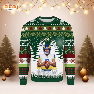 Matthew Stafford Los Angeles Rams Ugly Christmas Sweater