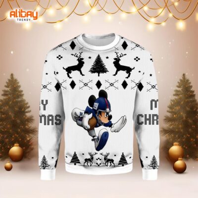 Mickey NY Giants Ugly Christmas Sweater