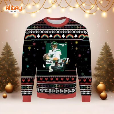 Mike White New York Jets Ugly Christmas Sweater