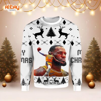 NBA King Lebron James Lakers Ugly Christmas Sweater