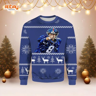 NFL Daniel Jones New York Giants #8 Ugly Sweater