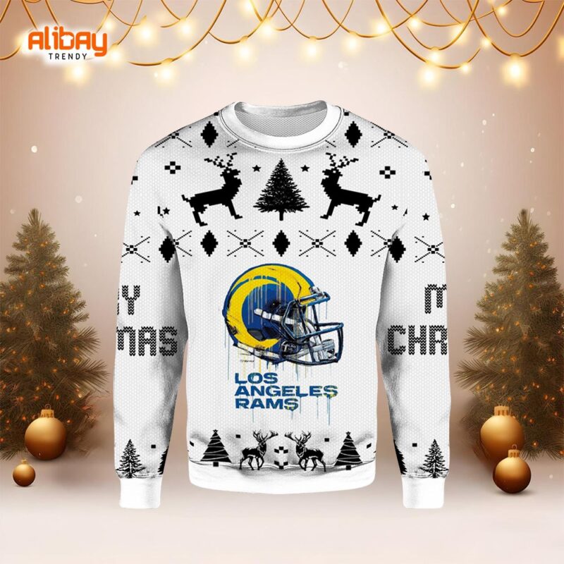 NFL Los Angeles Rams - Drip Helmet Ugly Sweater