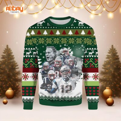 New England Patriots And Coach Ugly Christmas Sweater