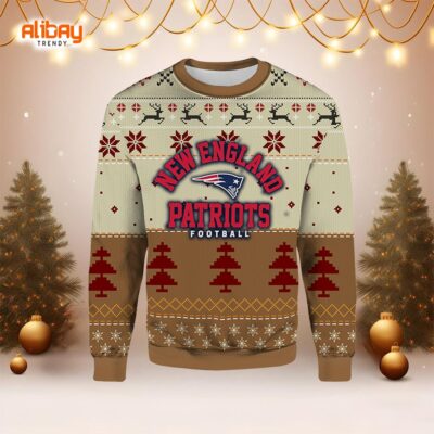 New England Patriots Football Ugly Christmas Sweater