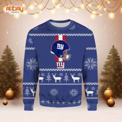 New York Giants Beach Towel Ugly Christmas Sweater