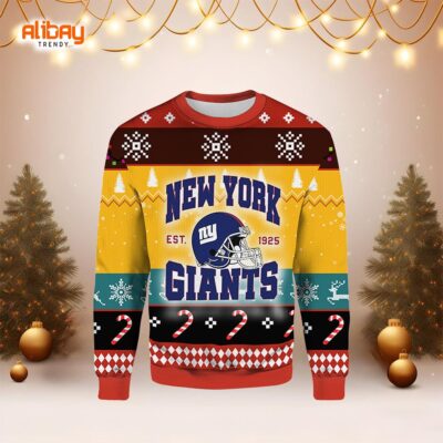 New York Giants EST 1925 Ugly Christmas Sweater