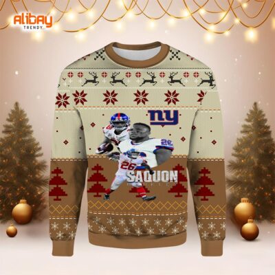 New York Giants Saquon Barkley Ugly Sweater