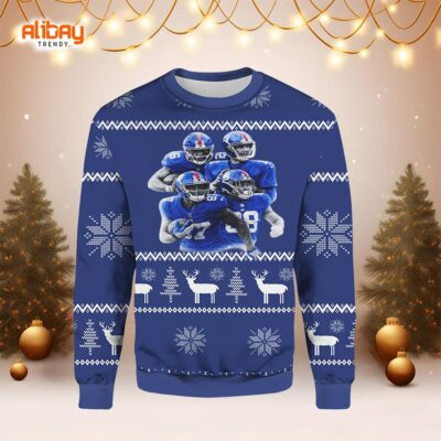 New York Giants Team Foolball Ugly CHristmas Sweater