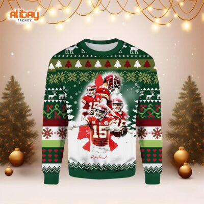 Patrick Mahomes Kansas City Chiefs Ugly Christmas Sweater