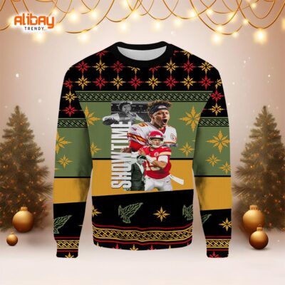 Patrick Mahomes Show Time Ugly Christmas Sweater