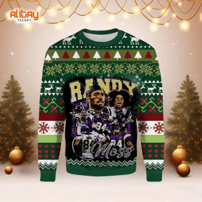 Randy Moss Minnesota Vikings Ugly Chirstmas Sweater