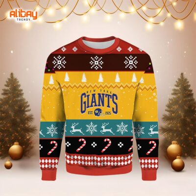 Retro New York Giants Ugly Christmas Sweater