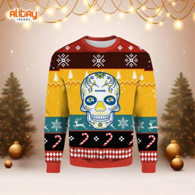 Skull Los Angeles Rams Ugly Christmas Sweater