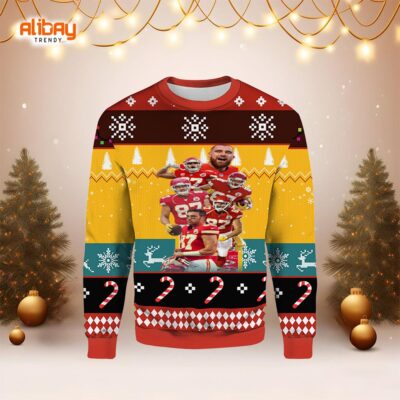 Travis Kelce Chiefs Football Team Ugly Christmas Sweater