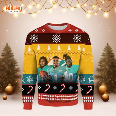 Tua Tagovailoa Miami Dolphins Ugly Sweater