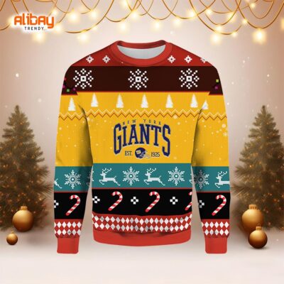 Vintage New York GIANTS Ugly Christmas Sweater