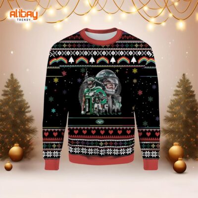 Zach Wilson New York Jets Ugly Christmas Sweater