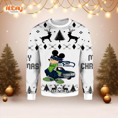 Disney Mickey Seattle Seahawks Ugly Sweater