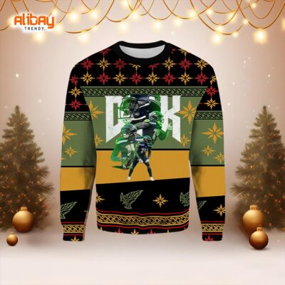 NFL DK Metcalf Seattle Seahawks Ugly Sweater