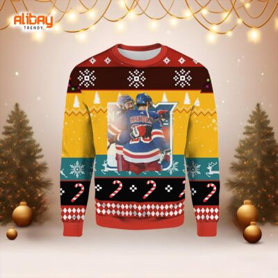 NHL Adam Fox NY Ranger Ugly Christmas Sweater