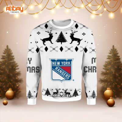 NHL New York Rangers Logo Ugly Christmas Sweater