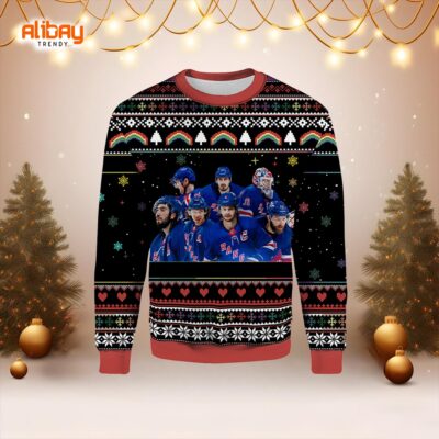 New York Rangers Hockey Team Ugly Christmas Sweater