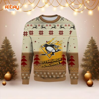 Pittsburgh Penguins Logo Ugly Christmas Sweater