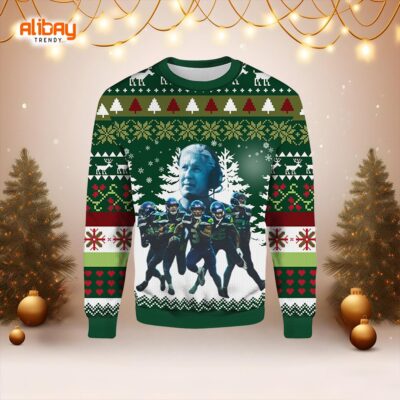 Seattle Seahawks And Coach Ugly Christmas Sweater