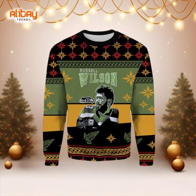 Sherman 25 Seattle Seahawks Ugly Christmas Sweater