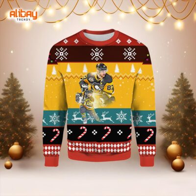 Sidney Crosby Pittsburgh Penguins Ugly Christmas Sweater