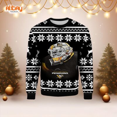 Tristian Jarry Pittsburgh Penguins Ugly Christmas Sweater